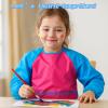 12 Pack Kids Art Smocks, Waterproof Toddler Painting Aprons With Long Sleeve And 3 Pockets for Age 5-8 Years, About 120cm view 4