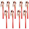 9 pack 40 Inch Inflatable Horse Sticks for Kid Horsehead Stick Balloon Blow Up Pony Stick for Children Birthday Cowboy Horse Party (Red) view 1