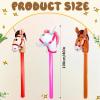 9 pack 40 Inch Inflatable Horse Sticks for Kid Horsehead Stick Balloon Blow Up Pony Stick for Children Birthday Cowboy Horse Party (Red) view 2