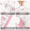 Personalized Toddler Nap Mat for Girls Custom Name Pink Bow Sleeping Bag with Pillow & Blanket Soft & Portable for Daycare, Preschool & Kindergarten view 4