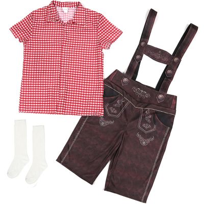 3 Piece Children's Lederhosen Suspenders Outfit Beer Themed Party Attire For Oktoberfest Festivities Lederhosen Suspenders Pa