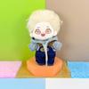 niannyyhouse Doll Clothes Set with Hoodies and Denim Overalls, 15-17cm Plush Doll Dress Up Accessories (White) view 2