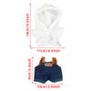 niannyyhouse Doll Clothes Set with Hoodies and Denim Overalls, 15-17cm Plush Doll Dress Up Accessories (White) view 4