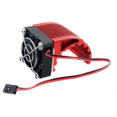 Aluminum Alloy Motor Heatsink CNC 4010 40 * 40mm Fan for Brushless Motor 42mm Hobbywing Leopard Castle 4274 1515 812 T8 4268 4272(Red)