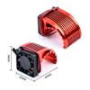 Aluminum Alloy Motor Heatsink CNC 4010 40 * 40mm Fan for Brushless Motor 42mm Hobbywing Leopard Castle 4274 1515 812 T8 4268 4272(Red) view 3