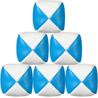 Patelai 6 Packs Juggling Balls Set for Beginners, Quality Mini Durable Juggle Ball Kit, Soft and Easy for Beginners Juggle (White Blue)