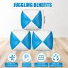 Patelai 6 Packs Juggling Balls Set for Beginners, Quality Mini Durable Juggle Ball Kit, Soft and Easy for Beginners Juggle (White Blue) view 2