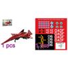 XMBRICDIYY Aircraft Military Building Blocks Set with Sticker, 1/35 ADF-01 Combat Fighter MOC Model, Fighter Jet with Visual Cockpit, Creative Gift for Military Fans, 2137PCS view 2