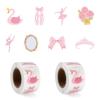 1000pcs Pink Ballet Dance Stickers for Girls, Dancing Movements Ballerina Decals for Laptop Bottle Luggage Birthday Party Decor Dancer Gifts view 1