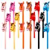 16 pack 40 Inch Inflatable Stick Horse Bulk Children Blow Up Pony Stick Balloon Inflatable Horsehead Stick for Kids Birthdayolor Combination 4) view 1