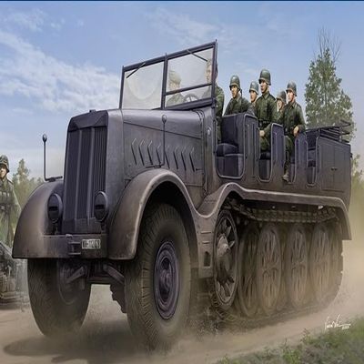 09575 1:35 Schwerer Zugkraftwagen 18 t Sd.Kfz.9 Artillery Version Kit Model Kits