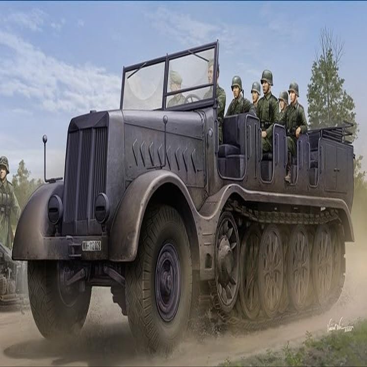 09575 1:35 Schwerer Zugkraftwagen 18 t Sd.Kfz.9 Artillery Version Kit Model Kits