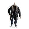 1/12 Action Figure Clothes,Long Leather Coat for 6 inch Male Action Figures,1:12 sacle Miniature Leather Jacket-Only Jacket (Black) view 1