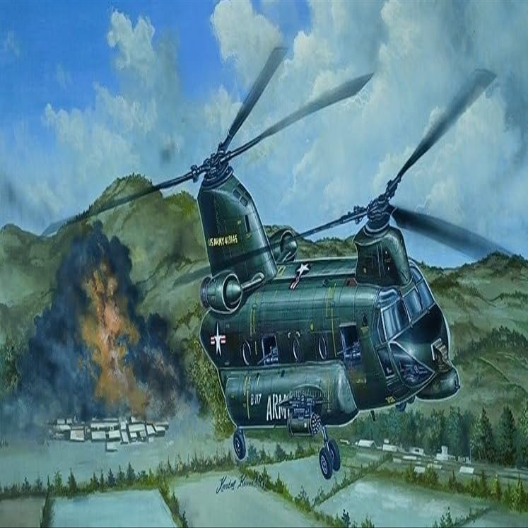 05113 1:35 ACH-47A Armored Chinook Helicopter Gunship Model Kit