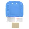 Miskall Handheld Game Console Silicone Cover for 2DS Soft Protective Case Scratch with Top Bottom Screen Protector (Blue) view 1
