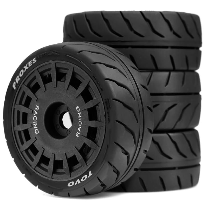 1/10 RC On Road Tyres set 12mm hex 4PCS hot melt tire suitable for 1/10 ratio RC On Road Chetian Palace TT01 TT02 XV01 TA06 PTG2 HPI KYOSHO FW06 HSP W217 /OD:68MM (black)