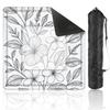 Mahjong Mat 31.5" x 31.5" Hawaiian Seamless Flower Leaf Drawing Non-Slip Noise Reduction Mahjong Tiles Table Cover for Dominoes Poker Card Board and Tile Games view 1