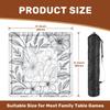 Mahjong Mat 31.5" x 31.5" Hawaiian Seamless Flower Leaf Drawing Non-Slip Noise Reduction Mahjong Tiles Table Cover for Dominoes Poker Card Board and Tile Games view 2