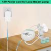 12 Volt Breastfeeding Power Adapter - for Luna Hospital Grade Pump - Charging Pump Adapter w/Barrel Connector - Spare Feeding Pump Charger for Travel view 2