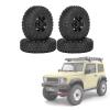 Compatible with Axial for Yeti Jr D90 TF2 for Tamiya CC01 1/10 RC Crawler Car 4PCS 85mm 1.55 Inch Beadlock Wheel Rims Tires Set RC Car Tires Tyre Rims view 4