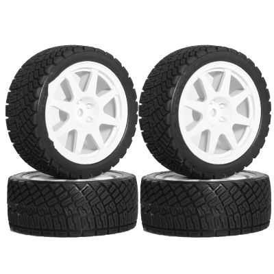 Remote Control Car Tire Compatible with Tamiya for TT01 for TT02 XV01 XV02 TA06 PTG-2 for HPI for HSP 1/10 RC for Racing Car Parts 4pcs 68mm Tires Tyre Wheel