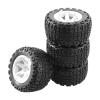 Remote Control Car Tire Compatible with MJX for Hyper Go H16 16207 16208 16209 16210 1/16 RC Car Upgrade Parts 4pcs 104mm Rubber Wheel Tire Tyre 12mm Hex(White) view 2