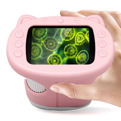 1000X Handheld Digital Microscope for Kids : Wonderquest Microscope with 2.0" IPS Screen, STEM Toys for Ages 3-6 8-13 Girls Boys Child, Portable Edu Gift Age 4-6 8-12 Children Students