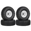 Compatible with Axial for Yeti Jr D90 TF2 for Tamiya CC01 LC70 for MST 1/10 RC Crawler Car 4PCS 1.55 Metal Beadlock Wheel Rims Tires Set RC Car Tires Tyre Rims view 1