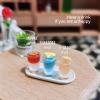 4PCS 1:12 Dollhouse Miniature Cocktail Tray Model Beverage Toys DIY Accessories Micro Scene Decoration view 4