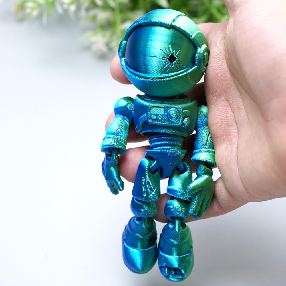 5inch 3D Printed Space Zombie Skeleton Astronaut,Flexible Realistic Articulated Animal Fidget Toys,Mystery Figurines Gifts,Executive Desk Dcor and Festival Collectible Halloween (GB)