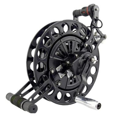 4-Speed Gear Wheel, Disc Brake Anti-Reverse Wheel, Help Fly Large Kite Power Strap Wheel, Suitable for Medium and Large Kite Flying Accessories(Black)