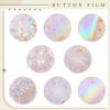 200 Pcs Badge Protective Film 45mm (1.77 in), 8 Styles of Holographic Glitter, Badge Film for 1.25 Inch 32mm Button Maker Machine, 32mm Button Making Supplies view 4