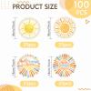 100Pcs Here Comes the Son Baby Shower Decorations for Boy Disposable Tableware Set Boho Sun 1st Birthday Paper Plates Boho Sunshine Hippie Party Plates for Sunshine Baby Shower Party Supplies view 2