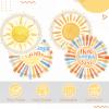 100Pcs Here Comes the Son Baby Shower Decorations for Boy Disposable Tableware Set Boho Sun 1st Birthday Paper Plates Boho Sunshine Hippie Party Plates for Sunshine Baby Shower Party Supplies view 3