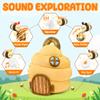 Baby Toys 6-12 Months - Beehive Infant Toy with 5 Sensory Bees Stuffed Animals, Crinkle, Rattle, Mirror & Music, Montessori Toys for 6 7 8 9 10 11 12 Month Old Baby Boys Girls Birthday Christmas Gift view 2