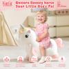 FUNLIO Unicorn Bouncy Horse, Rainbow Fairy Bouncy Animal for Toddlers 18 Months to 5 Years, Inflatable Bounce Horse with Air Pump, Removable Cover & Washing Machine Safe, CPC & CE Certified view 2