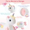 FUNLIO Unicorn Bouncy Horse, Rainbow Fairy Bouncy Animal for Toddlers 18 Months to 5 Years, Inflatable Bounce Horse with Air Pump, Removable Cover & Washing Machine Safe, CPC & CE Certified view 3