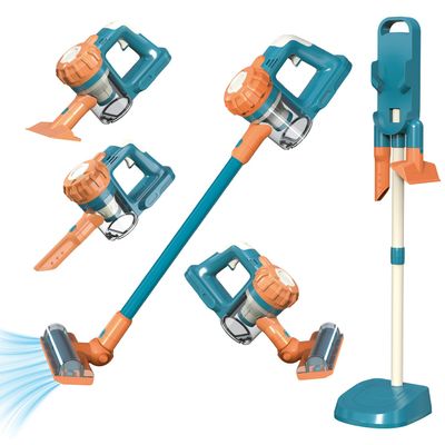 BAYMI 3-in-1 Kids Vacuum That Really Works Working Toddler Vacuum Cleaner with Real Suction, Montessori Pretend Play Cleaning Toy Gift Set for Boys and Girls Ages 3+