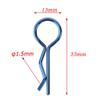 10PCS RC Car Shell Body Clips R Pin Buckles for Axial SCX6 Arrma Kraton 1/5 1/6 1/7 1/8 RC Car Parts,F view 4