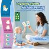 ALSOLIFE Thick Video Flash Cards for Toddlers- Color, Shape, Number Cards- 9 Fun Games for Toddlers, Speech Therapy Material Picture Cards, Preschool Learning Activities, Montessori view 3