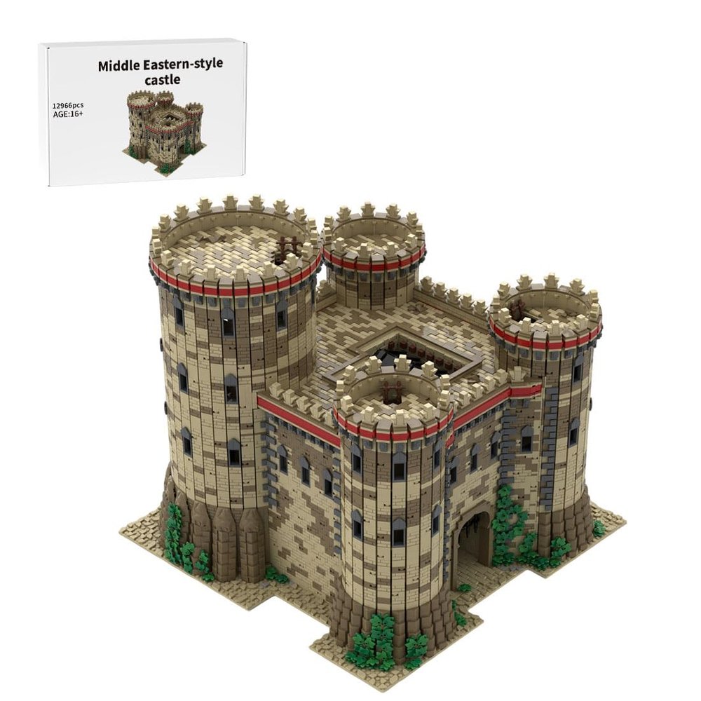 ConsoleXpress Medieval Castle Building Set, 12966 PCS Medieval MOC Middle Eastern Style Castle Modular House Architecture Building-Bricks Model, Collectible Display Set for Adults and Teen, MOC-214290