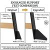 COSYLAND Foldable Standing Tower IF Design Awarded Toddler Kitchen Step Stool with Safety Net & Large Side Support Legs Height Adjustable Toddler Learning Helper Stool (Black & Natural)-Foldi view 2