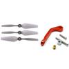 1Pcs Rc Car Spare Parts Metal Servo Pull Rod,Red & 3Pcs Rc Airplane Propellers for Wltoys Xk X450 Fixed Wing Aircraft view 1