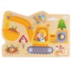 HABA Construction Site Gripping Puzzle - First Wooden Puzzle with Big Buttons - Recognize Excavator & Shovel - for Children from 12 Months - 2012171001 view 1