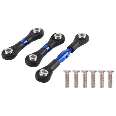 3Pcs Metal Steering Rod Link Rod Tie Rod for TT-01 TT01 1/10 RC Car Upgrade Parts Accessories,Blue