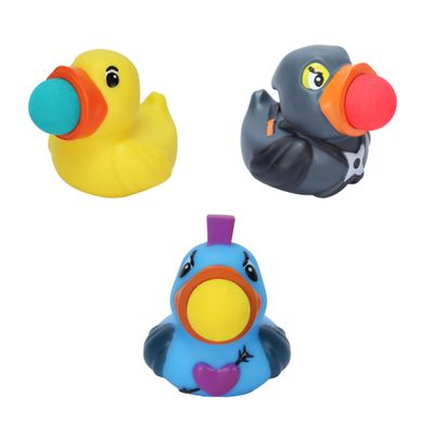 Hog Wild Duck Popper 3-Pack (Classic, Ninja, Punk) Squeeze-to-Shoot Foam Ball Blasters, Launches up to 20 ft, Includes 12 Foam Balls Fun Desk Toy & Gift for Kids & Adults