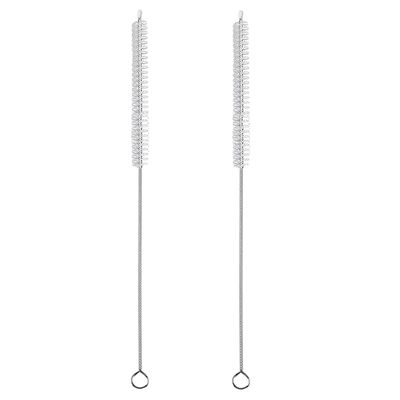 2 Pack 12-inch Straw Cleaner Brush, Reusable Metal Handles Straw Cleaner for 40/30/20 oz Stanley Mugs, 12mm Wide Cleaning Brush Suitable for Baby Bottles, Stainless Straw, Glass, Water Bottles