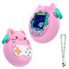 Case for Tamagotchi Paradise with Lanyard  Cute Cartoon Silicone Protective Cover for Kids, Soft & Shockproof Shell for Tamagotchi Virtual Pet Keychain, Anti-Drop Holder Accessory (Pink) view 1