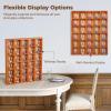 2 Wooden Shot Glass Display Cases With 30 Slots, Wall-Mount Or Desktop Racks For Decor view 4