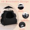Blackout Tent for Pack and Play - Pack N Play Blackout Cover - 1-Click Setup Portable Sleep Pod with Monitor Pouch & 2 Fan Pouch, Black Out Tent Blocks 95% Light view 2